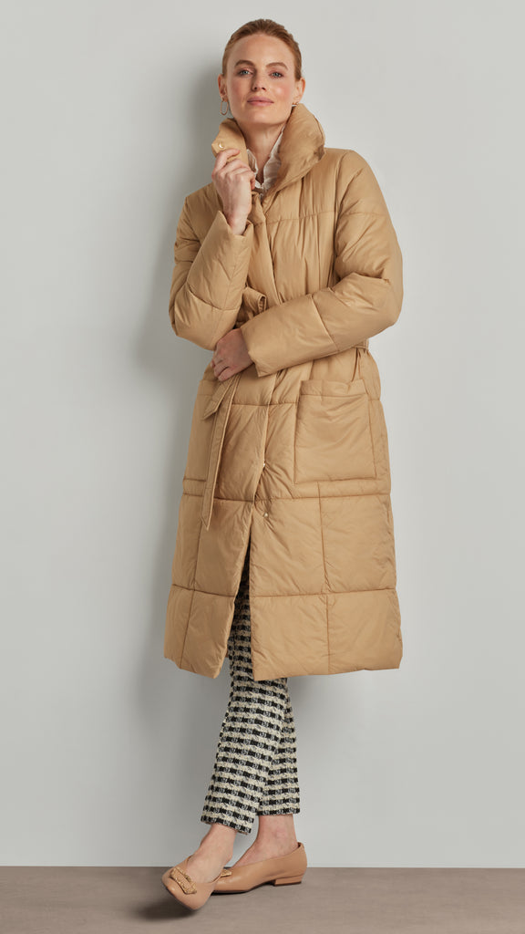 BELTED PILLOW COAT