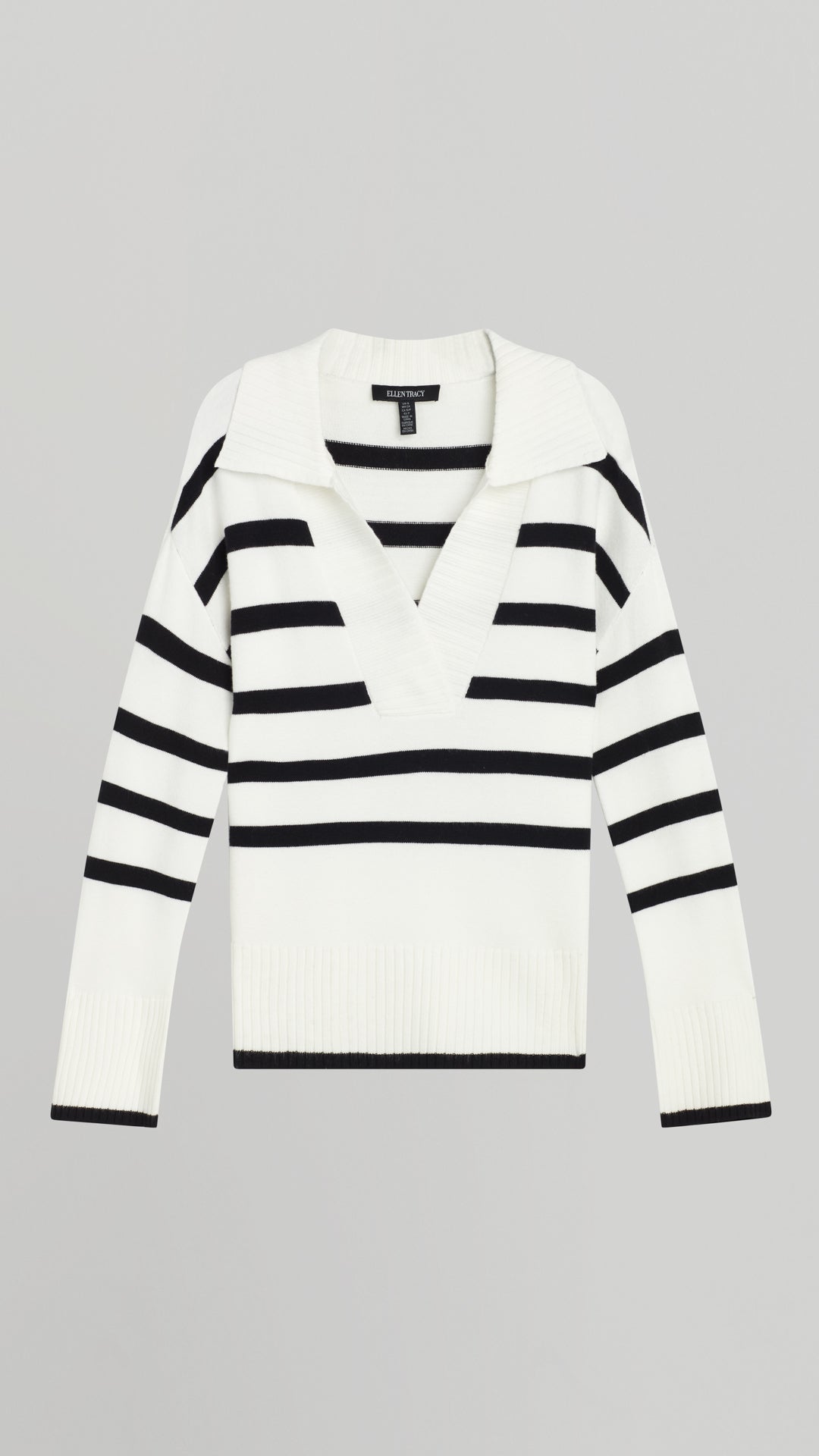 DEEP V COLLARED SWEATER – Ellen Tracy