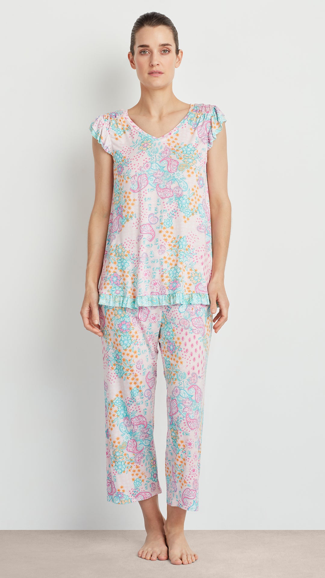 PJ SET WITH CROPPED PANT – Ellen Tracy