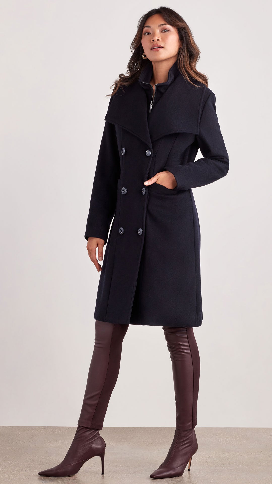 OVERSIZED COLLAR PEA COAT – Ellen Tracy - Main Image
