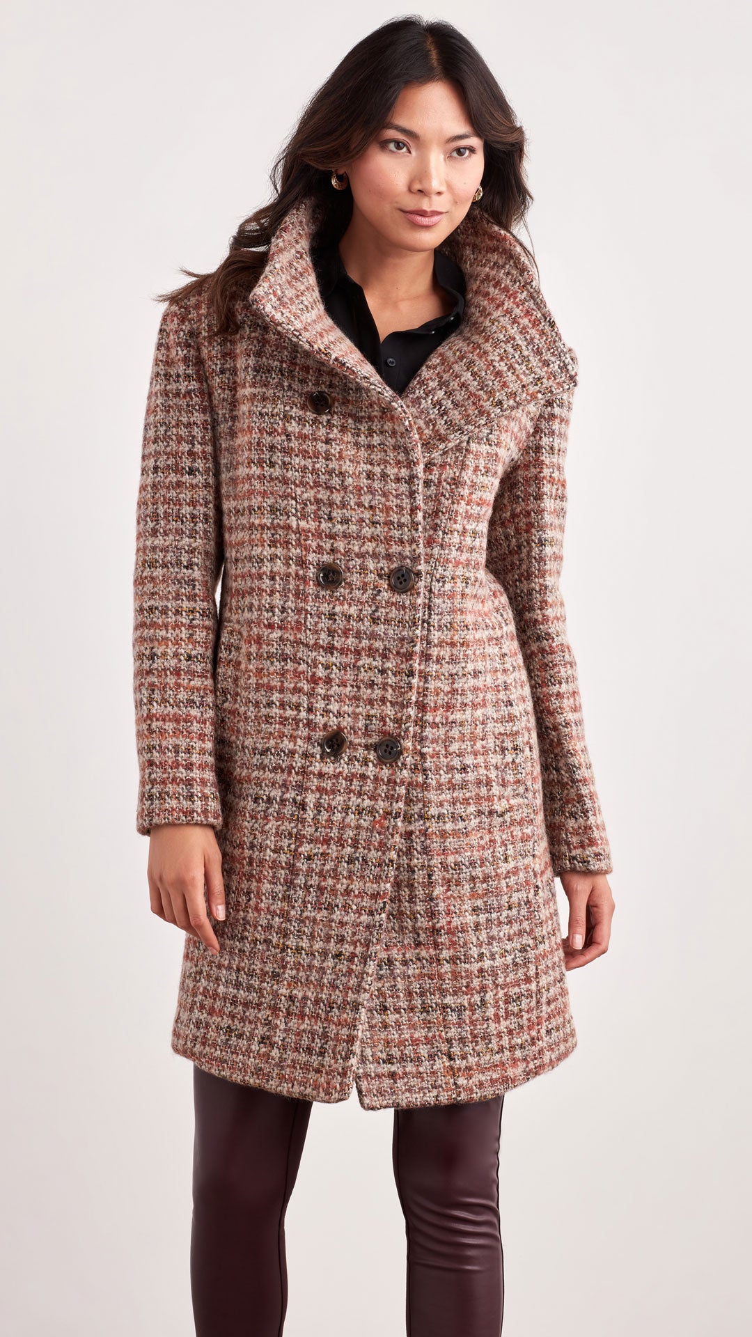 TWEED WOOL PEA COAT – Ellen Tracy