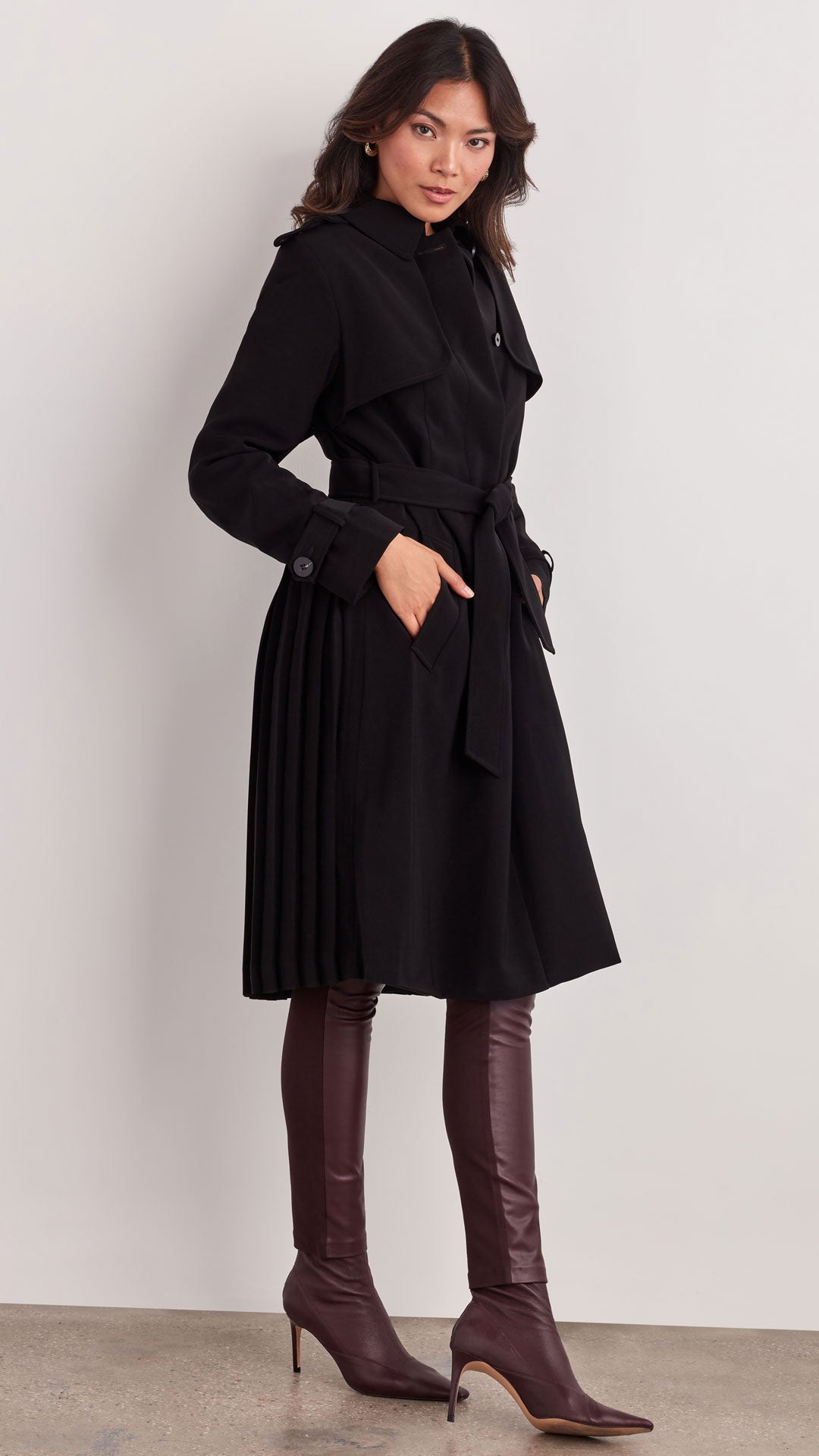 PLEATED TRENCH COAT – Ellen Tracy