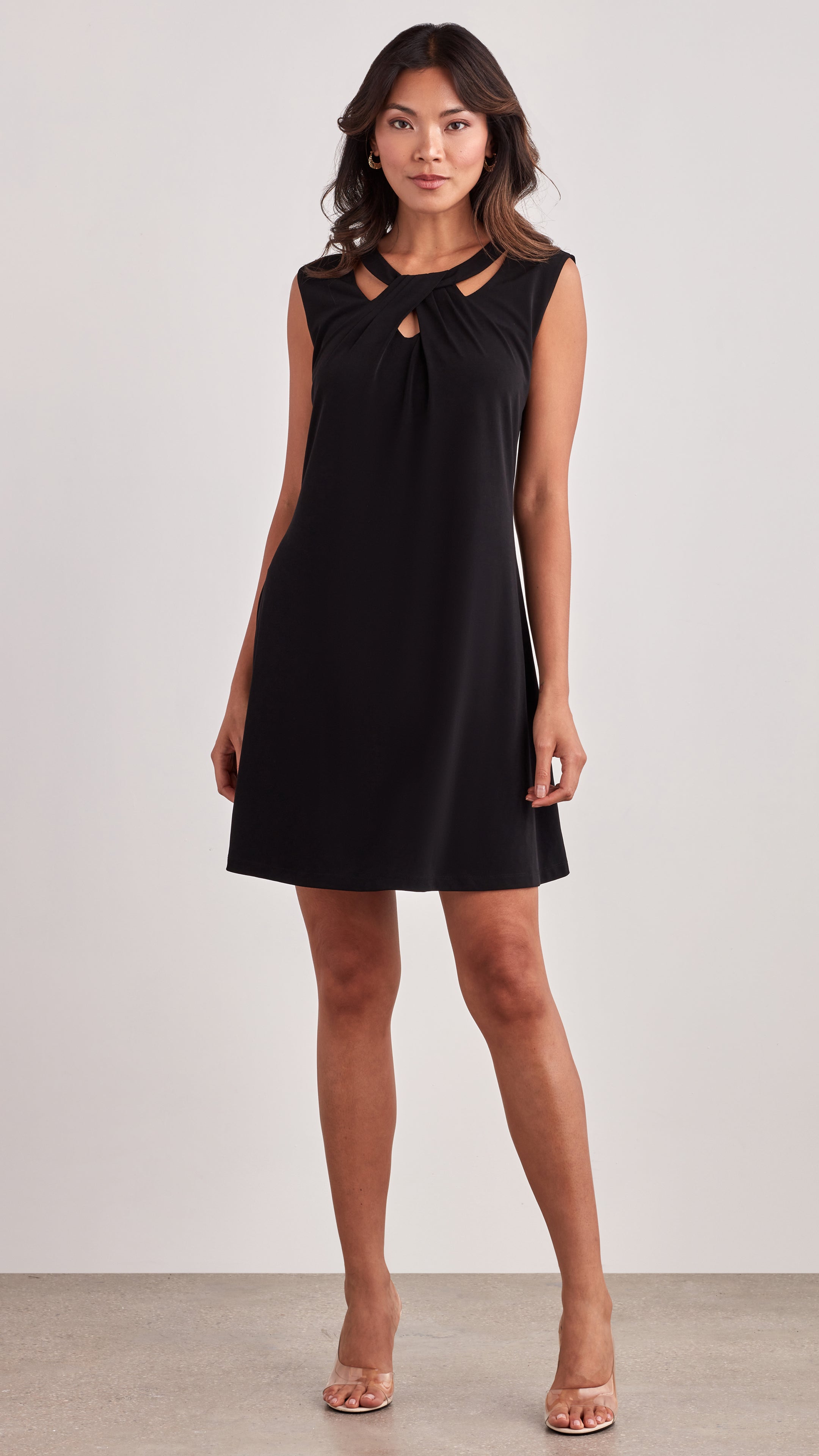 CUT OUT DETAIL JERSEY DRESS Black / L CUT OUT DETAIL JERSEY DRESS Black / L