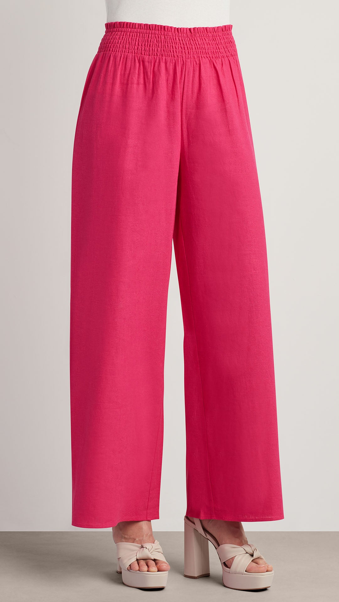 LINEN BLEND WIDE LEG PANT – Ellen Tracy1
